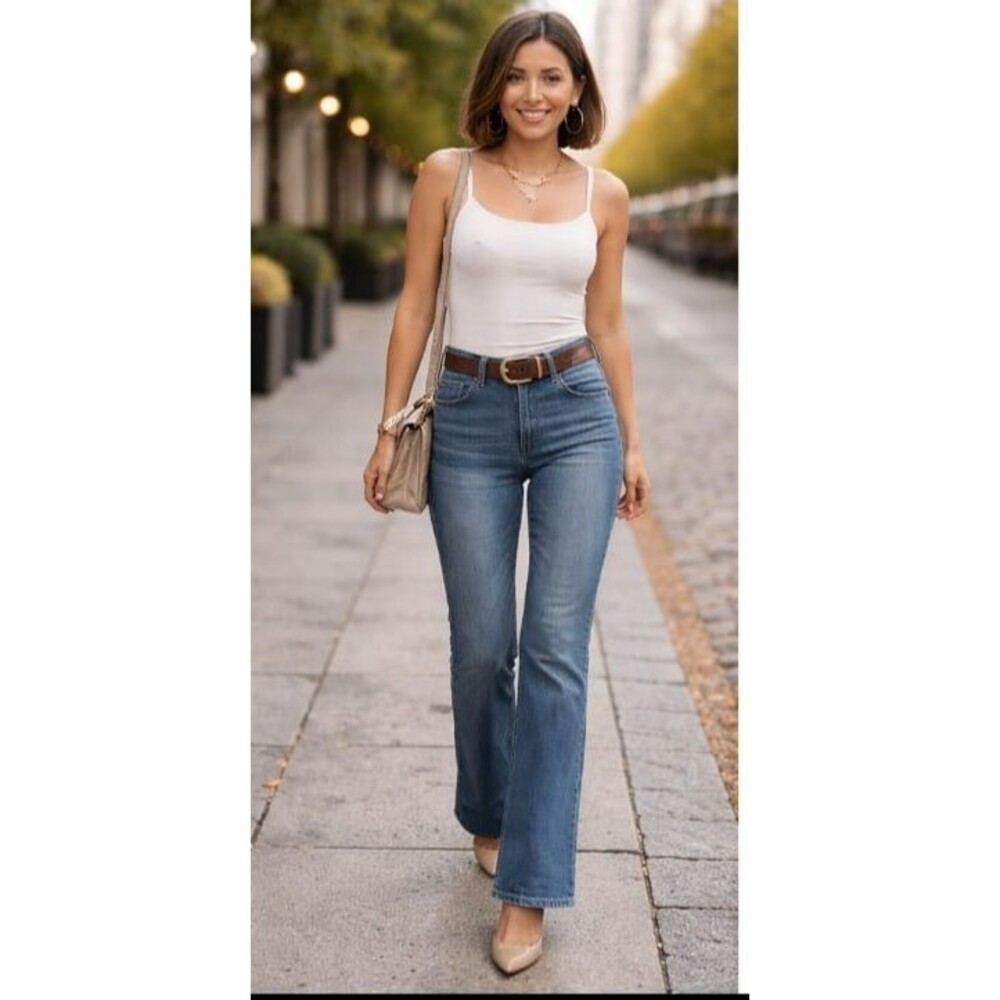 7 For All Mankind Low Rise A-Pocket Crystal Embellished Bootcut Jeans